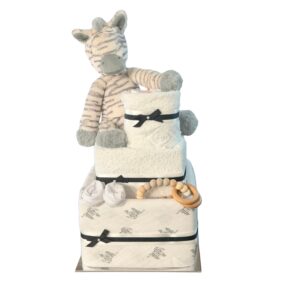 Ziggy the Zebra Nappy Cake